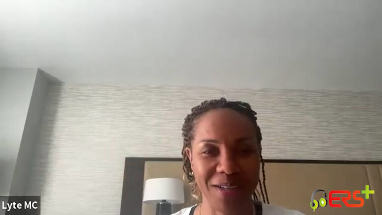MC LYTE inside Studio 8-8-9